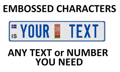 ICELAND European Euro License Plate Number Tag Custom Customized YOUR TEXT • $37