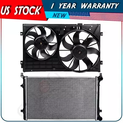 Cooling Fan And Radiator Assembly For 2006 2007 2008 2009 Volkswagen Rabbit • $124.99