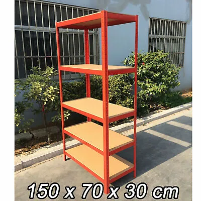 5 Tier Garage Shelves Shelving Unit Racking Boltless Heavy Duty Storage Shelf • £22.20