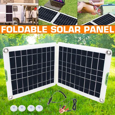 £13.92 • Buy Solar Panel Kit 10W 12V Trickle Battery Charger Car Van Boat Portable Foldable