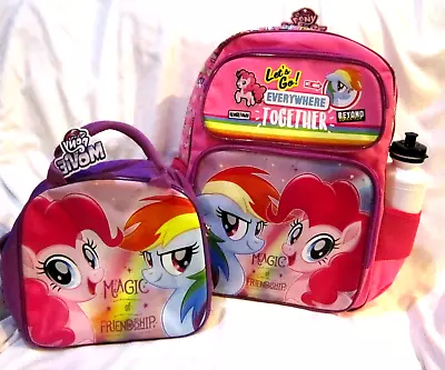 My Little Pony Friendship 16  Backpack & 9.5  Match Insulated Lunchbox Bag-new!2 • $99.99