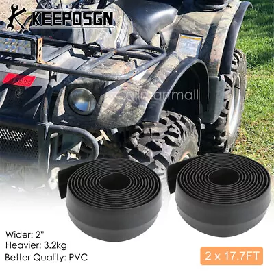 PVC ATV UTV Flexible Wheel Extend Fender Flares Mud Guard Trim For Yamaha Kodiak • $75.99