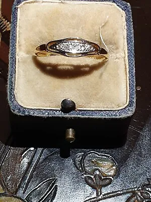 18ct Antique Diamond Ring Yellow Gold Hallmarked Fabulous  • £285