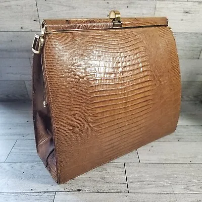 Vintage Alligator Bellestone Purse No Handle Needs Little Work Marshall Field • $34.45