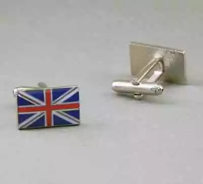 New Pair Union Jack Flag Mens Men Cufflinks Cuff Shirt Pins Links Metal Enamel • £4.15