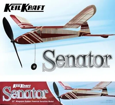 KEIL KRAFT A-KK2060. Senator – Balsa / Rubber Power Kit. 32in / 812mm Wingspan • £38.99