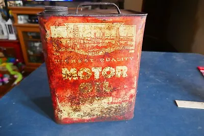 Vintage Empty 2 Gallon Oil Can Independant Dealer Rough! Lot 24-7-CH • $9.99