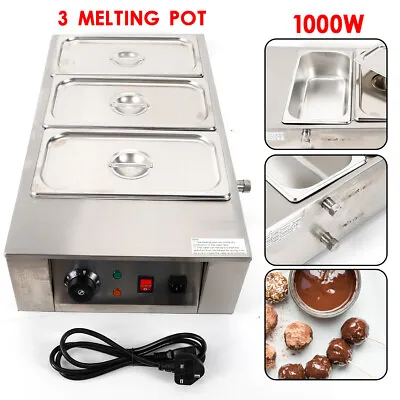 £178 • Buy Commercial Electric Chocolate Tempering Machine 3 Melting Pot Heating Pot 1000W
