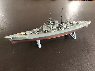 Airfix As Built 1/350 Scale WW2 Battleship Kit Model   • £15