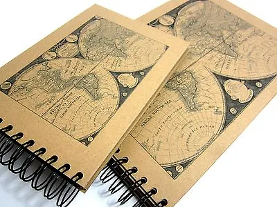 Scrapbook A5 A4 Vintage Old Map Travel Journal Card Pages Photo Album Gift • £6.99