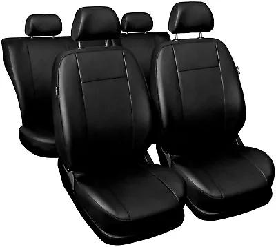 Car Seat Covers Fit MERCEDES E CLASS -  Full Set Leatherette Black • £54.99