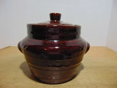 Marcrest Daisy Dot Brown Oven Safe Stoneware With Lid • $12