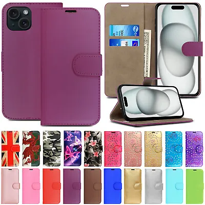 Leather Flip Magnetic Phone Case For IPhone 15 14 13 12 11 Pro Max 7 8 XR XS Max • £2.90