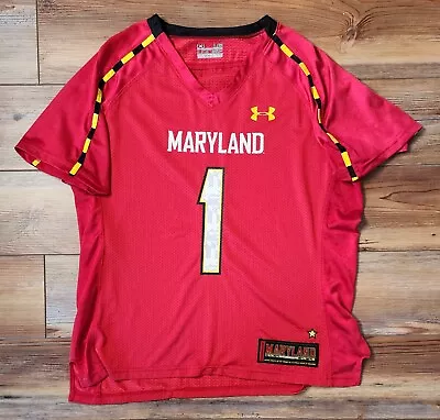 Vintage Maryland Terrapins Football Jersey #1 Adult Large Under Armour Pre-owned • $25.99