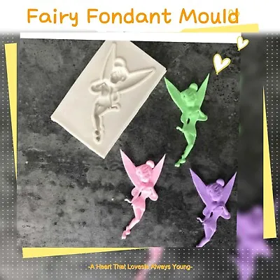 Fairy Silicone Fondant Cake Topper Mold Mould Chocolate Candy Sugar Paste Icing • £3.25