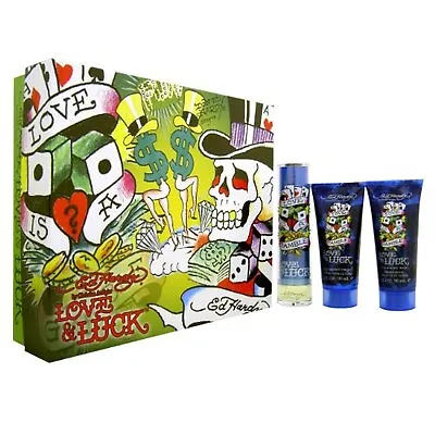 Ed Hardy Love & Luck Mens Giftset For Men By Christian Audigier EDT Spray 50m... • £33.89