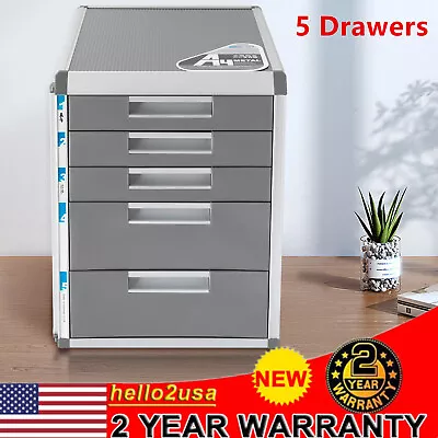 4/5/7 Drawer Desktop File Cabinet Storage Filing Cabinet With Label Lock Office • $69.99