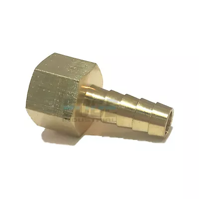 3/8 HOSE BARB X 3/8  FEMALE NPT Brass Pipe Fitting NPT Thread Gas Fuel Water Air • $7.84