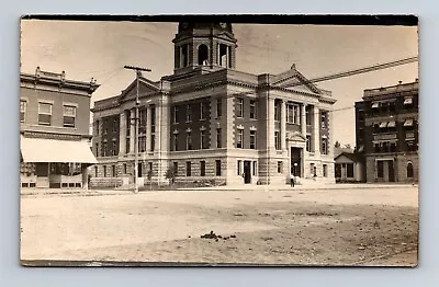 Postcard OH Woodsville Ohio Monroe County Court House RPPC Real Photo 1919 V22 • $29.99