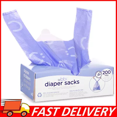 Disposable Diaper Sacks Lavender Scent Easy-To-Tie Pet Waste Bags 200 Count • $11.23