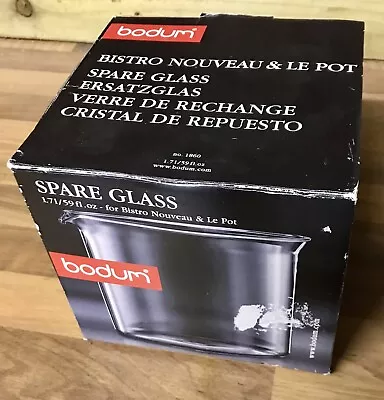 £10.99 • Buy Bodum Spare Glass Coffee Teapot Replacement Glass 1.7 Litres 1.7L Bistro Nouveau