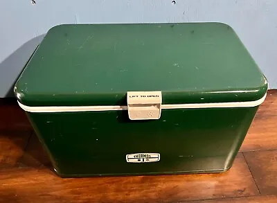 Vintage Thermos Green Metal Cooler Soda Drink • $69.99