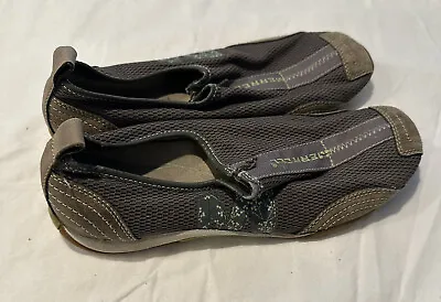 Merrell Shoe Womens 8.5 Sport Sneaker Zip Up Slip On Flats Green • $14.97