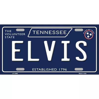 Elvis Tennessee Blue Metal Novelty License Plate Car Auto And Truck • $19.98