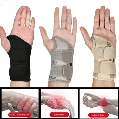 Wrist Support Splints Carpal Tunnel Sprain Pain Relif  Arthritis Brace Straps UK • £6.79