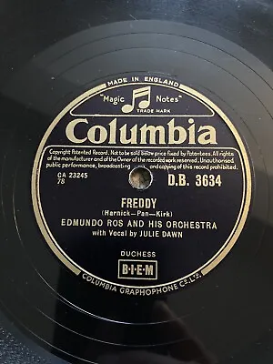 Edmundo Ros 78rpm 10” Freddy/Sweet And Gentle • £8.99