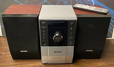 Philips Micro System MCM196D Vintage Stereo AM FM Cassette CD MP3 WORKS READ • $69.99