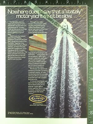 1988 ADVERTISING ADVERTISEMENT AD For Viking Gulfstar Boat Yacht 1989 1990 1991 • $10.49