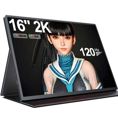 $319 • Buy 16  120Hz Gaming Monitor 2K Portable Monitor 16:10 Screen Display USB-C Monitor