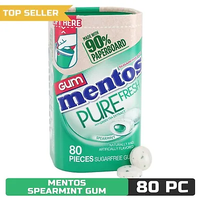Mentos Pure Fresh Sugar-Free Chewing Gum With Xylitol Spearmint 90% Paperboard • $9.70