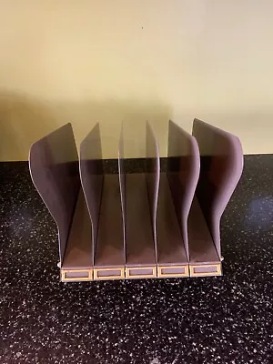 MCM Metal Desk File Organizer 5 Slot VTG Airplane Industrial Deco • $45