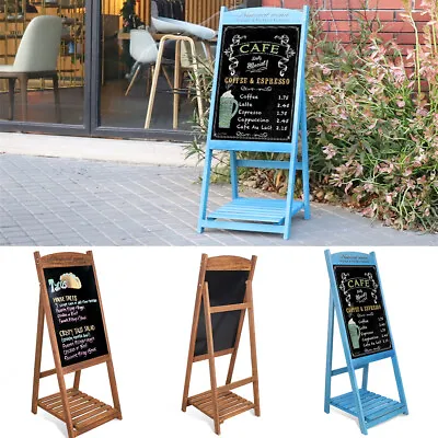 £32.93 • Buy Wooden A Board Chalkboard Sign Menu Message Board Pavement Cafe Shop Pub