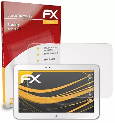 AtFoliX 2x Screen Protection Film For Samsung Ativ Tab 3 Matt&shockproof • £16.79