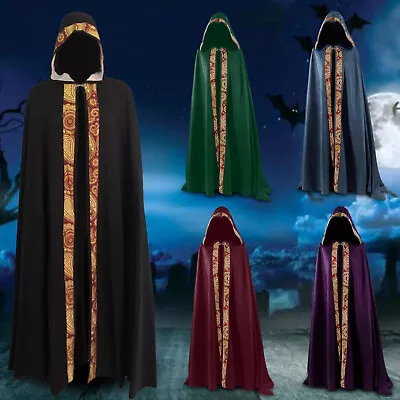 Renaissance Medieval Church Clergy Looseutton LongSleeve Robe Costume Cape • $52.77