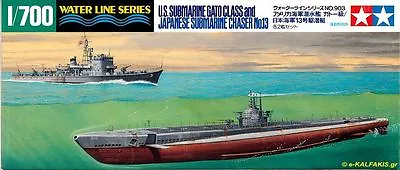 Tamiya 31903 1/700 Model Kit U.S.S Submarine Gato Class & Japanese Chaser No.13 • $7.90