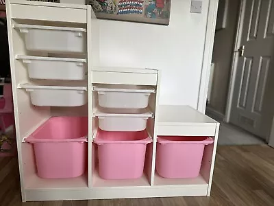 IKEA Trofast Storage Unit White With Plastic Draws  X 1 Available £25 • £25