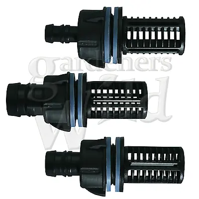 TANK CONNECTOR + SCREEN Bulkhead Filter Pipe Fitting Hydroponic Aquarium Pond • £8.85