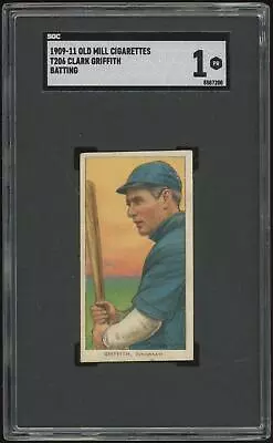 T206 Old Mill Clark Griffith Batting SGC 1 *7200 • $174.95