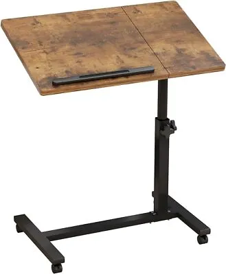 Overbed Bedside Table With Wheels Tilt Mobile Over Bed Desk Rolling Laptop Stand • $60