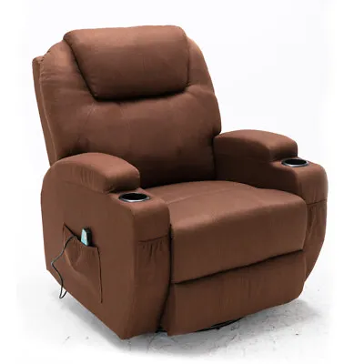 Massage Recliner Chair Heated 360 Degree Swivel Sofa Vibratory Rocker • $369.99