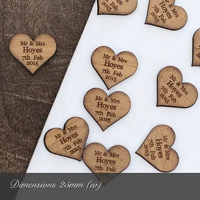 £1.99 • Buy Rustic Charm - SAMPLE PACK - Wooden Or Acrylic Wedding Decorations And Favours.