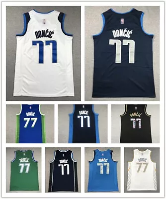 Dallas Mavericks Jersey NBA Basketball Jersey Training Jersey Luka Doncic #77 • $22.88