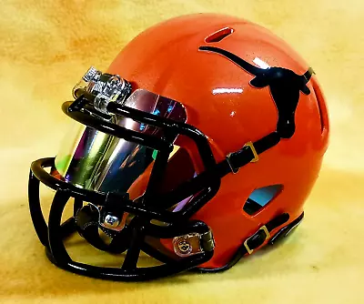 Texas Longhorns Super Custom Mini Size Riddell Speed Metallic Orange Helmet NCAA • $95