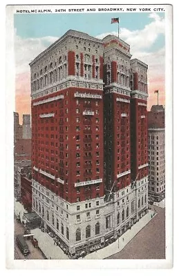 New York City Manhattan C1920's Hotel McAlpin Broadway At 34th St. Trolley • $1.40