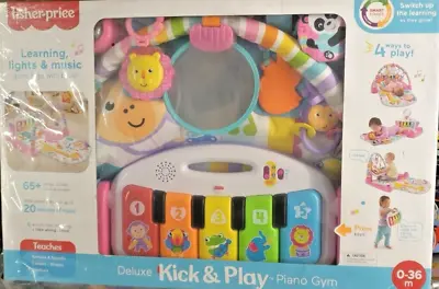 Fisher-Price Kick And Play Piano Baby Gym - Pink - Brand New • £39.99