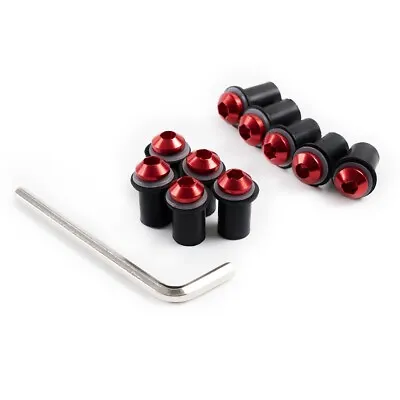 Red Windshield Bolt Kit For 2006 Yamaha YZF R6 2007 Windscreen Screws R6 06 07 • $11.95